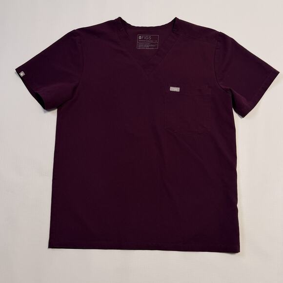 Figs Scrub Set Mens Medium Deep Purple Leon Top Tansen Jogger Pants - Picture 2 of 14